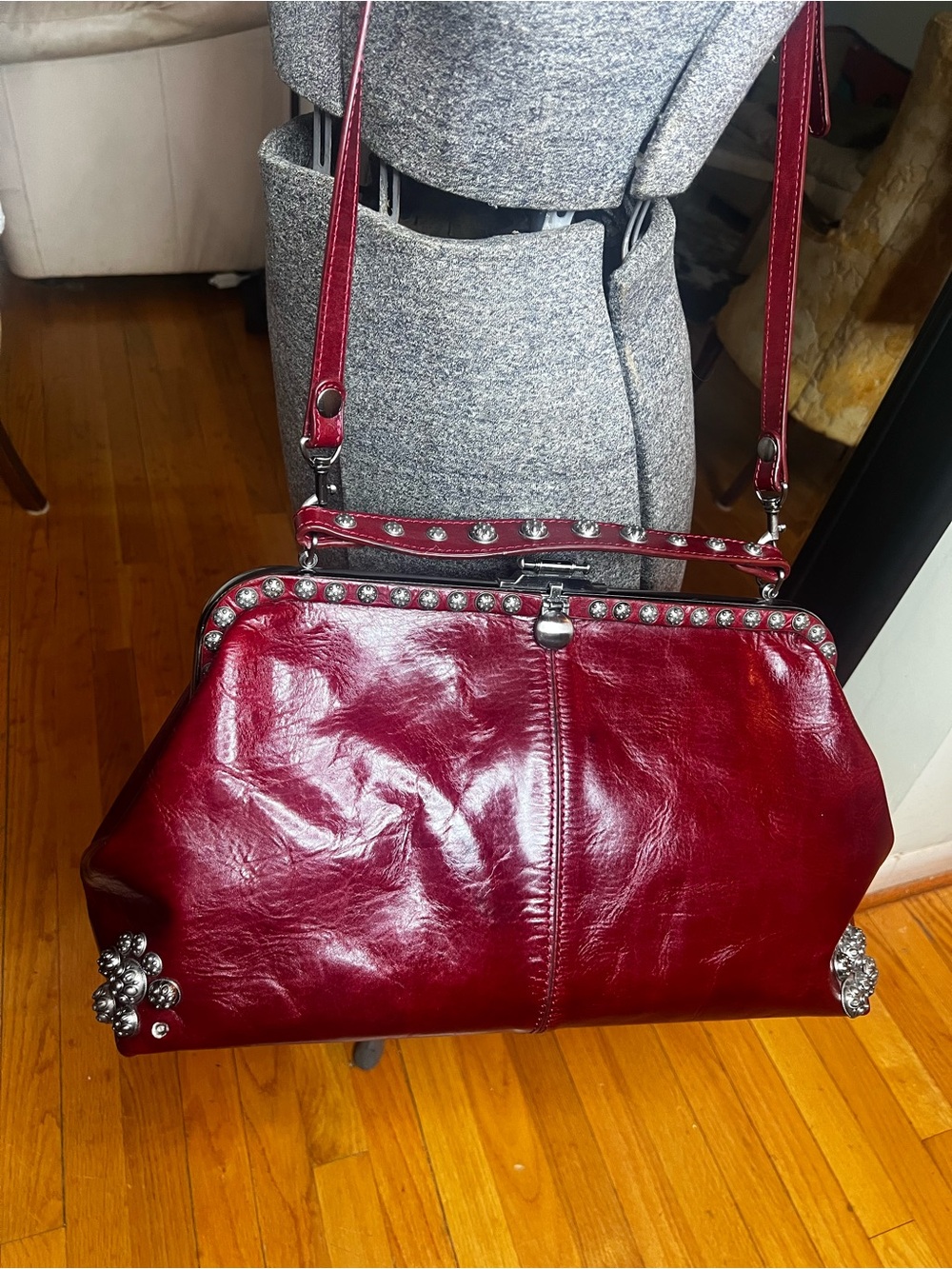 Patricia Nash Oxblood Discovery Collection Satchel - Picture 8 of 17